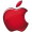 apple logo red