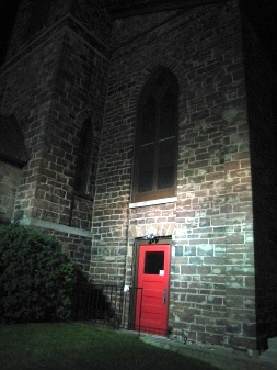 medina church red door2